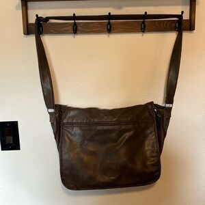 Vintage M International Series Leather Messenger Bag